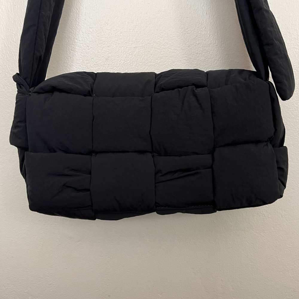 nylon crossbody woven bag